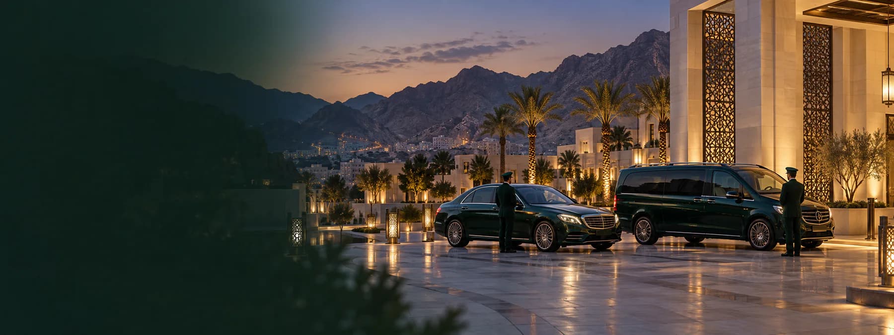 Executive sedan and passenger van prepared for service in Makkah
